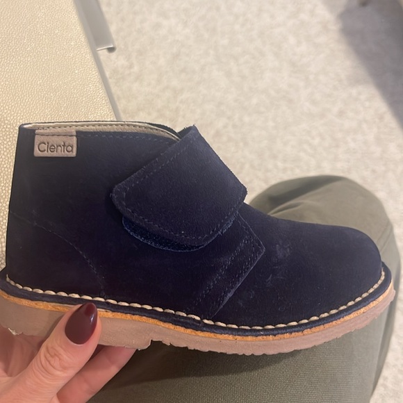NIB Cienta boys navy suede boots with Velcro strap size 30 - Picture 1 of 5
